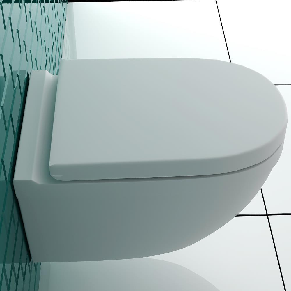 Alpenberger Atlantis Tiefspüler Spülrandloses Keramik Dusch WC (Bidetfunktion) | Quick-Release Absenkautomatik