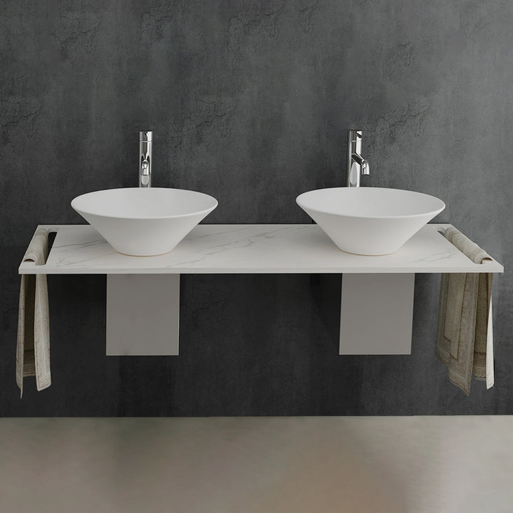 Alpenberger Design-Waschtisch Set – 60 | 77 | 130 cm – mit optionalem LED-Spiegel & Hochschrank