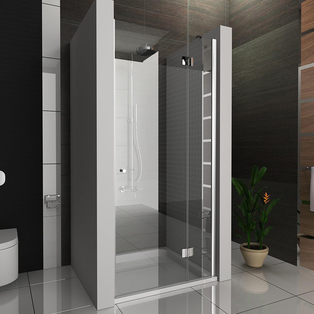 Alpenberger SENSO Duschkabinen Tür + SENSO Wandprofil, Tür aus ESG mit Nano-Beschichtung
