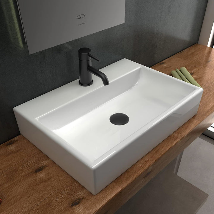 Alpenberger 1090 Waschbecken Hänge- Aufsatzwaschbecken + Lotuseffekt
