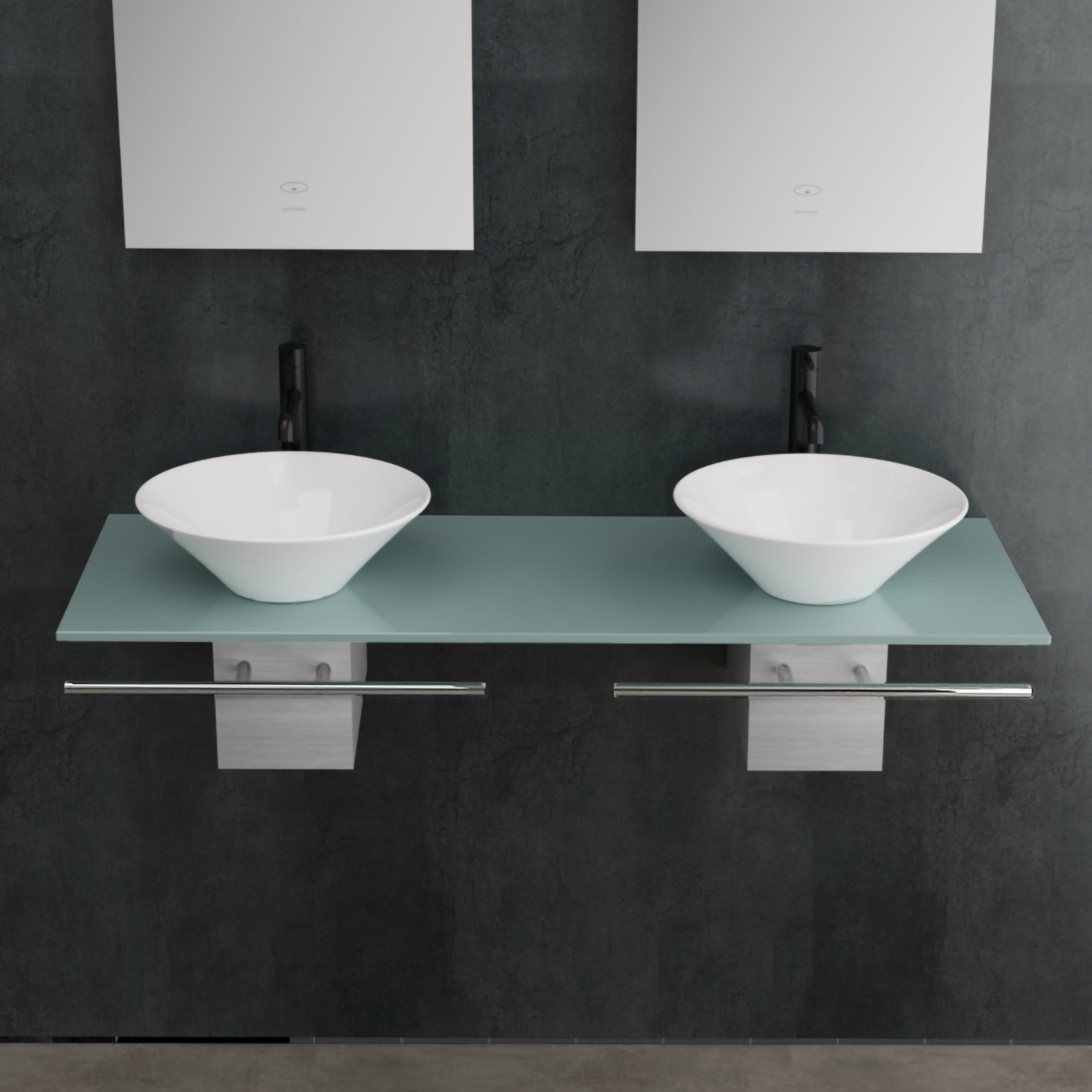 Doppel Aufsatzwaschbecken Set 5266