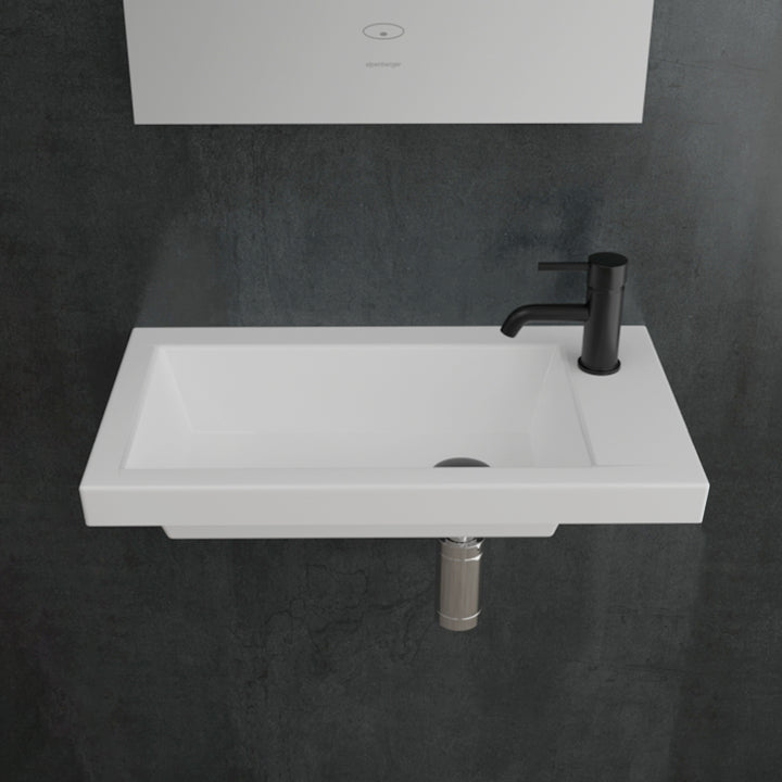 Alpenberger 4060 Hänge / Aufsatz Handwaschbecken Keramik pflegeleicht für Gäste WC & Badezimmer