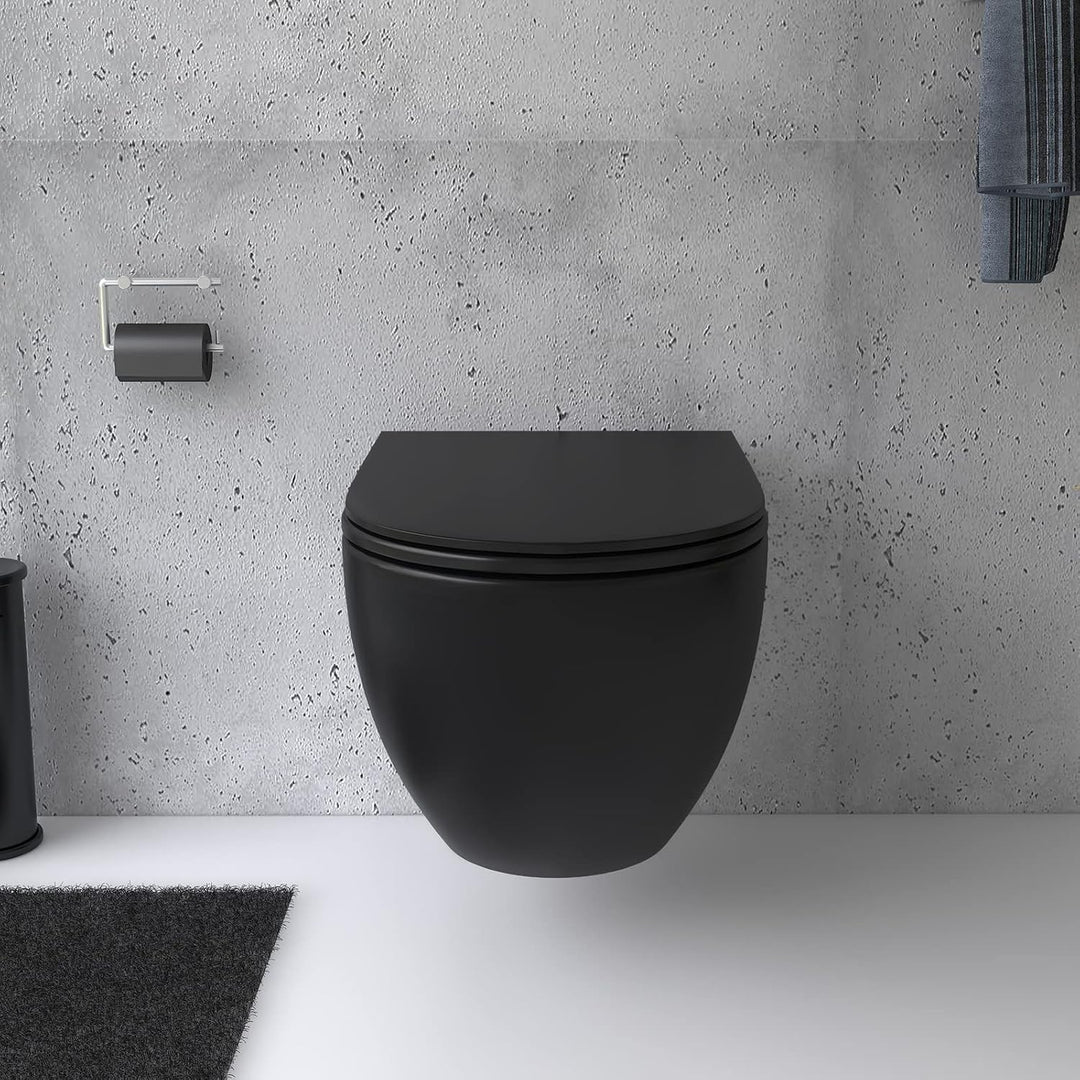 Alpenberger Cera 6300 Hänge-WC Schwarz: Tiefspüler mit Soft-Close