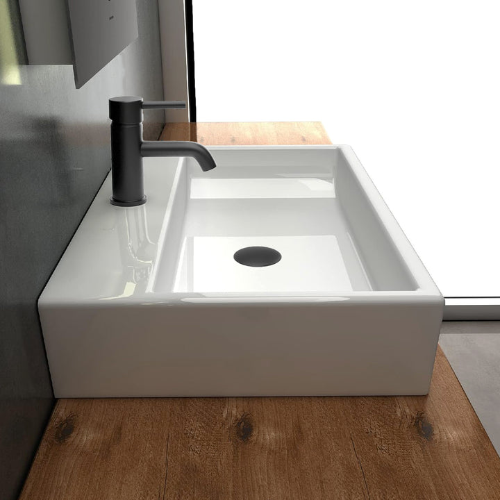 Alpenberger 1090 Waschbecken Hänge- Aufsatzwaschbecken + Lotuseffekt