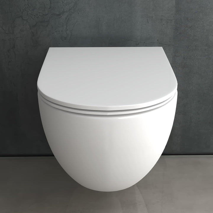 Alpenberger Cera 6200 Wand WC: Toilette Spülrandlos & Nano Slim Sitz