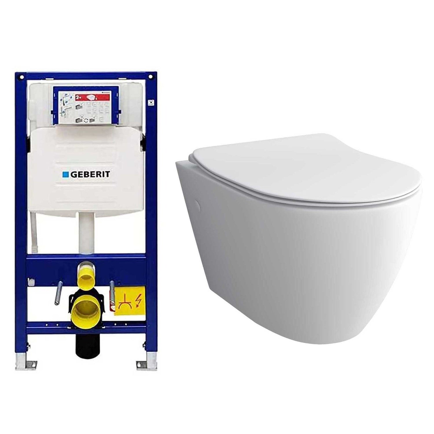 Alpenberger Wand-WC Set spülrandlos mit Nano-Beschichtung & Geberit UP320 Spülkasten – Komplettset inkl. Soft-Close Sitz