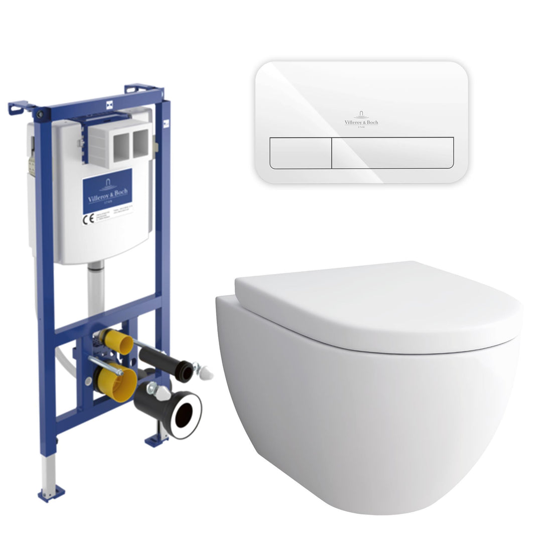 Alpenberger Hänge-WC Set: Spülrandlos inkl. Villeroy & Boch ViConnect Technik