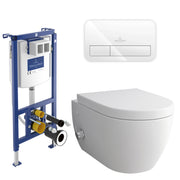 Alpenberger Dusch-WC Set – Hänge WC mit Bidet Funktion & Villeroy & Boch ViConnect Spülkasten