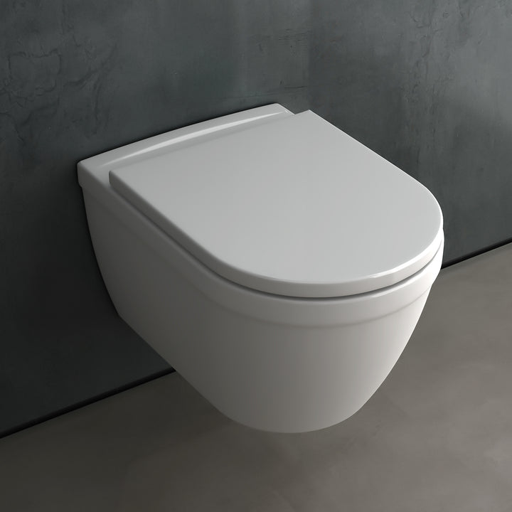 Alpenberger Wand-WC spülrandlos mit Nano-Beschichtung – Schmutzabweisendes Hänge-WC inkl. Soft-Close Sitz