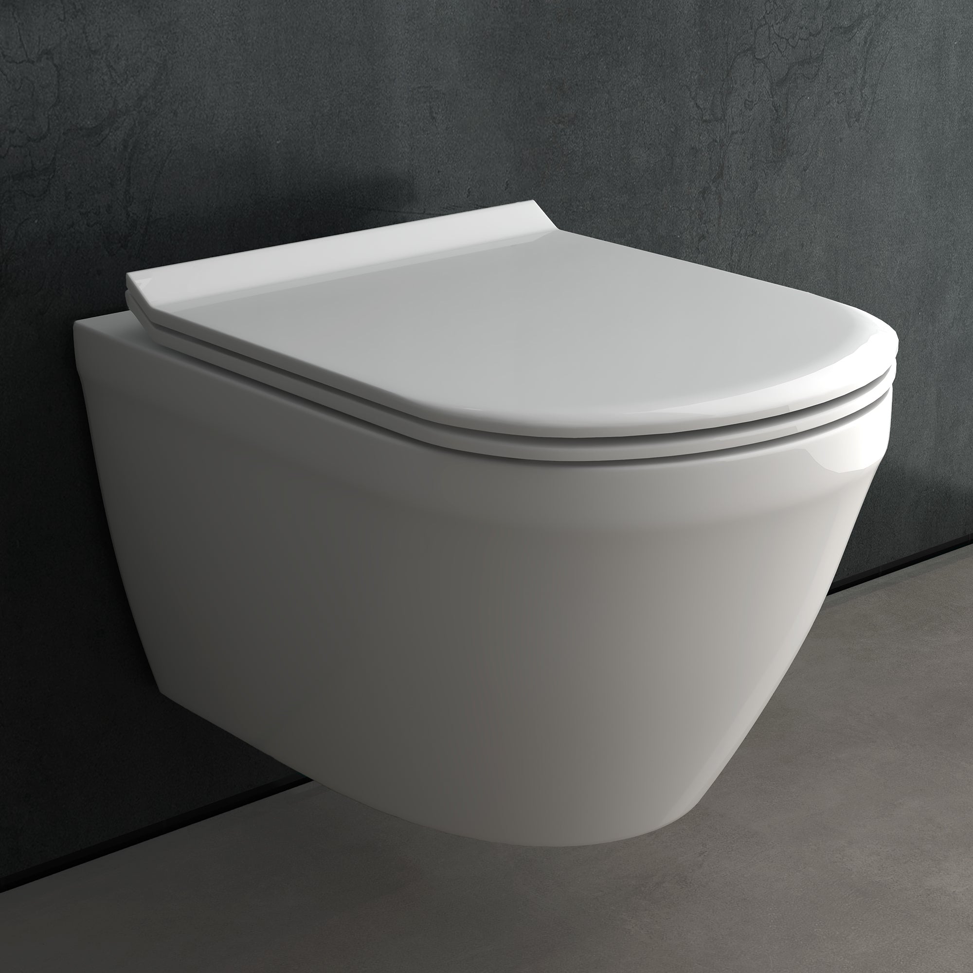 Alpenberger Wand-WC Set spülrandlos mit Geberit Duofix UP320 & Sigma 20 Betätigungsplatte – Komplettset inkl. Soft-Close Sitz