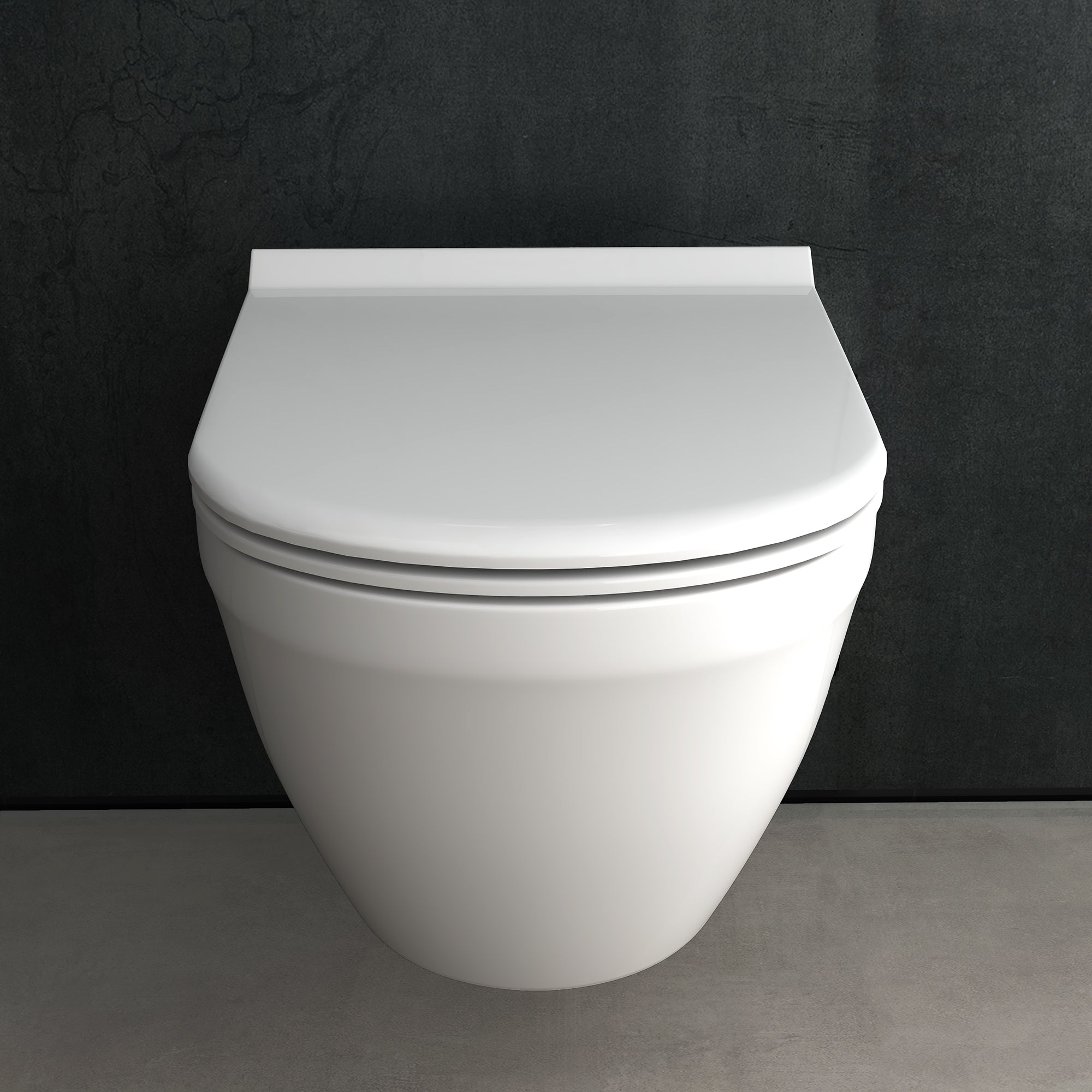 Alpenberger Wand-WC spülrandlos mit Nano-Beschichtung – Tiefspüler inkl. Soft-Close WC-Sitz, passend für Geberit