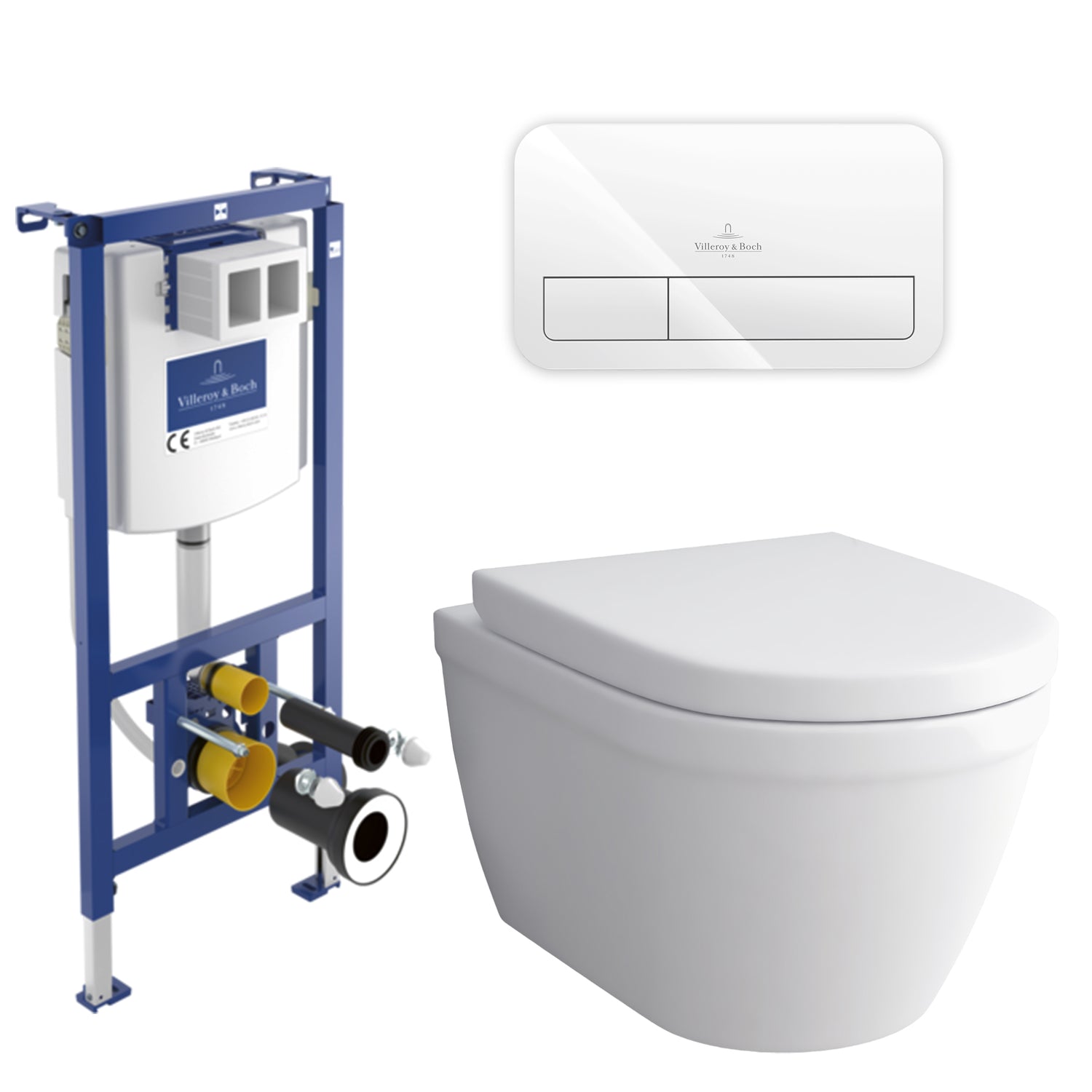 Alpenberger Hänge-WC Set: Spülrandlos inkl. Villeroy & Boch ViConnect Technik