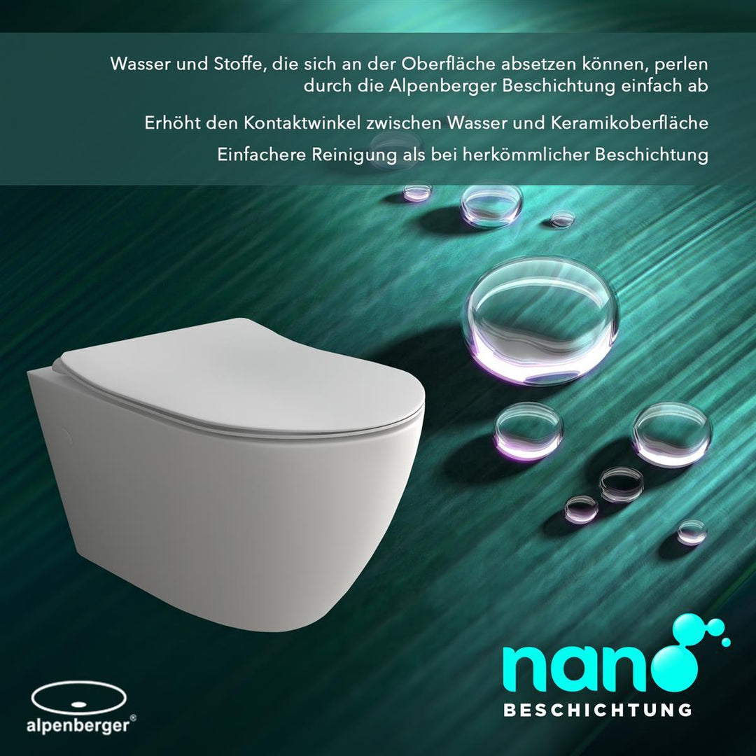 Alpenberger Insara - 440-9024 | Hänge WC Spülrandlos mit Nano