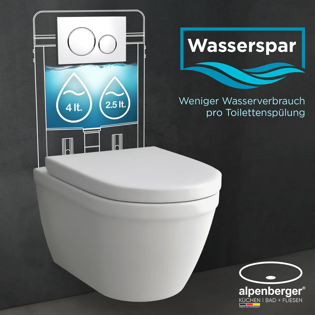 Alpenberger Almeira 8201 Hänge WC Toilette mit Bidet Funktion