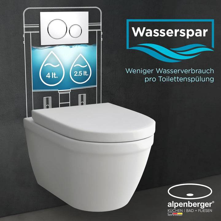 Alpenberger Almeira 8201 Hänge WC Toilette mit Bidet Funktion