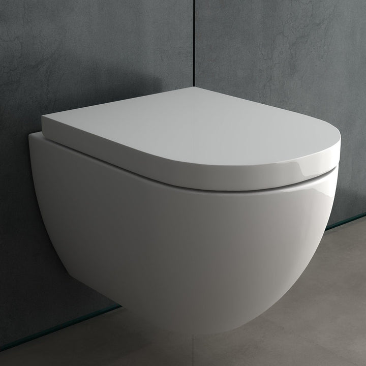 Alpenberger Wand-WC Komplettset spülrandlos mit Bidet-Funktion & Geberit Duofix UP320 Vorwandelement inkl. Soft-Close Sitz