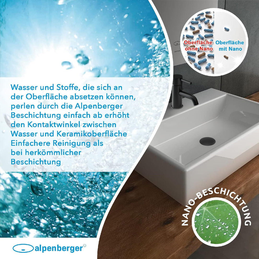 Alpenberger 1090 Waschbecken Hänge- Aufsatzwaschbecken + Lotuseffekt