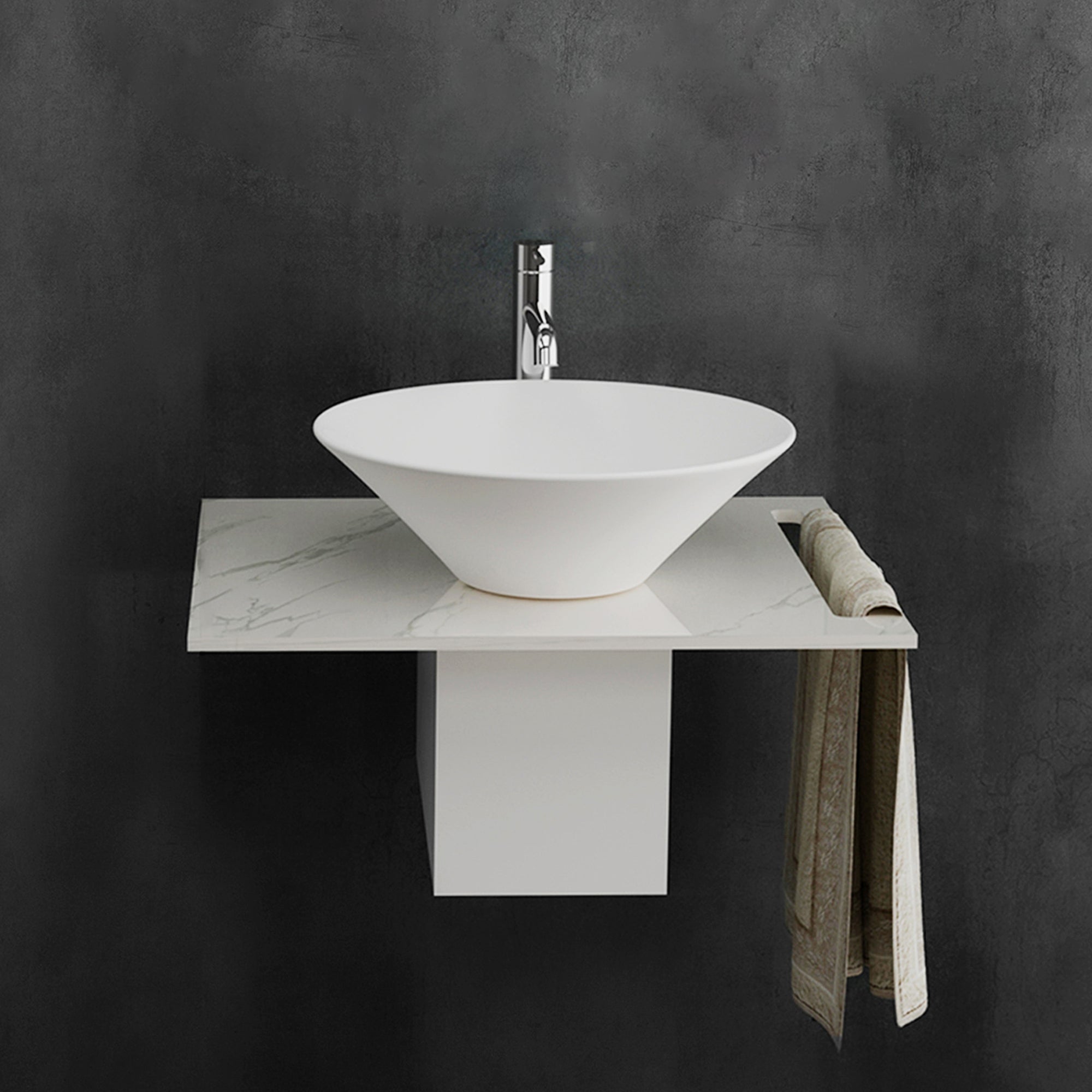 Aufsatzwaschbecken Set 60 cm