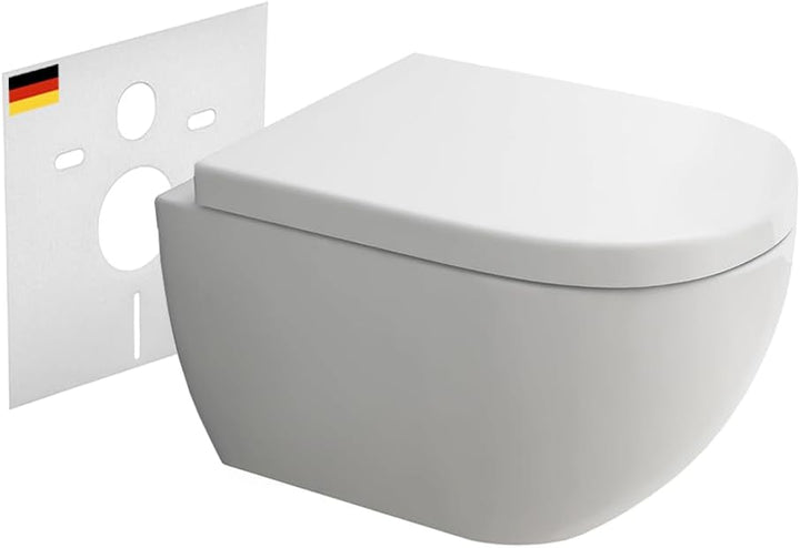 Alpenberger Cera 6200 Hänge WC Spülrandlos + Nano + WC-Sitz Softclose