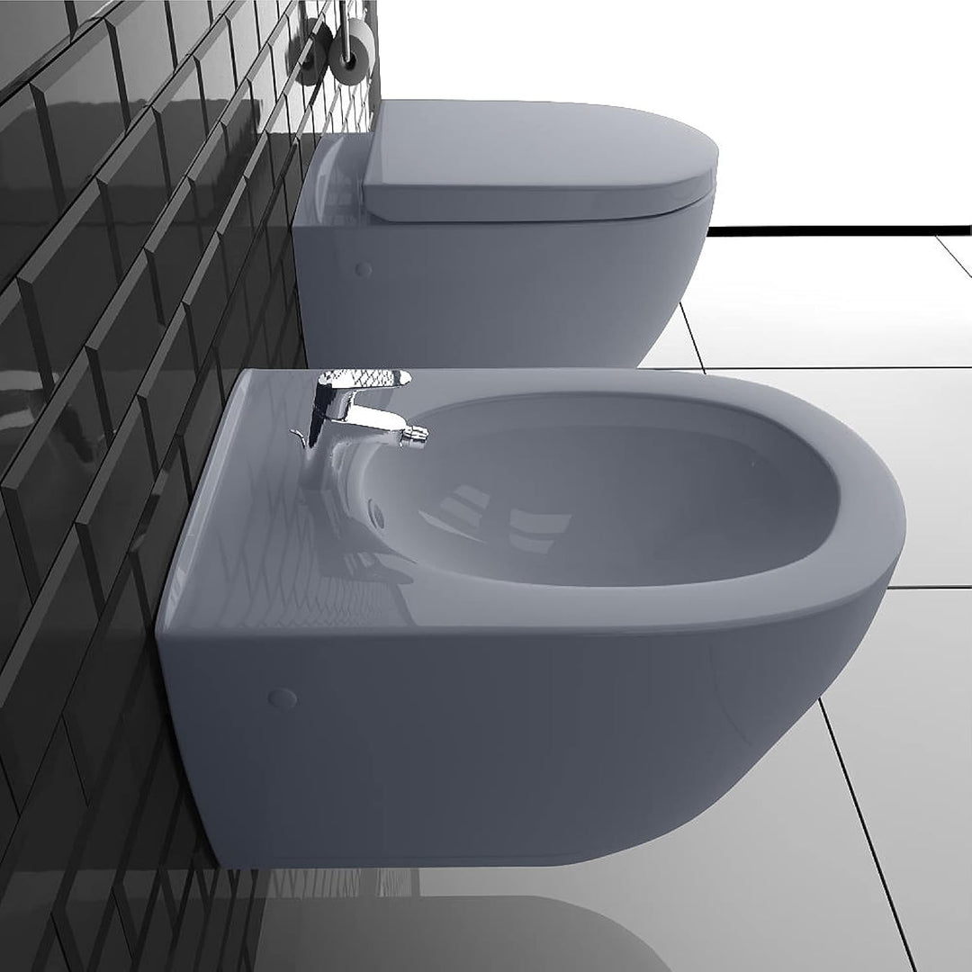 Alpenberger Diamond WC Set: 7201 Hänge WC & 7200 Bidet Spülrandlos