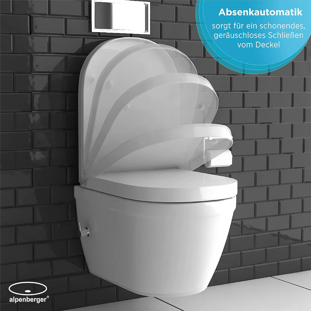 Alpenberger Almeira 8250 Hänge Dusch WC mit Armatur & Spülrandlos