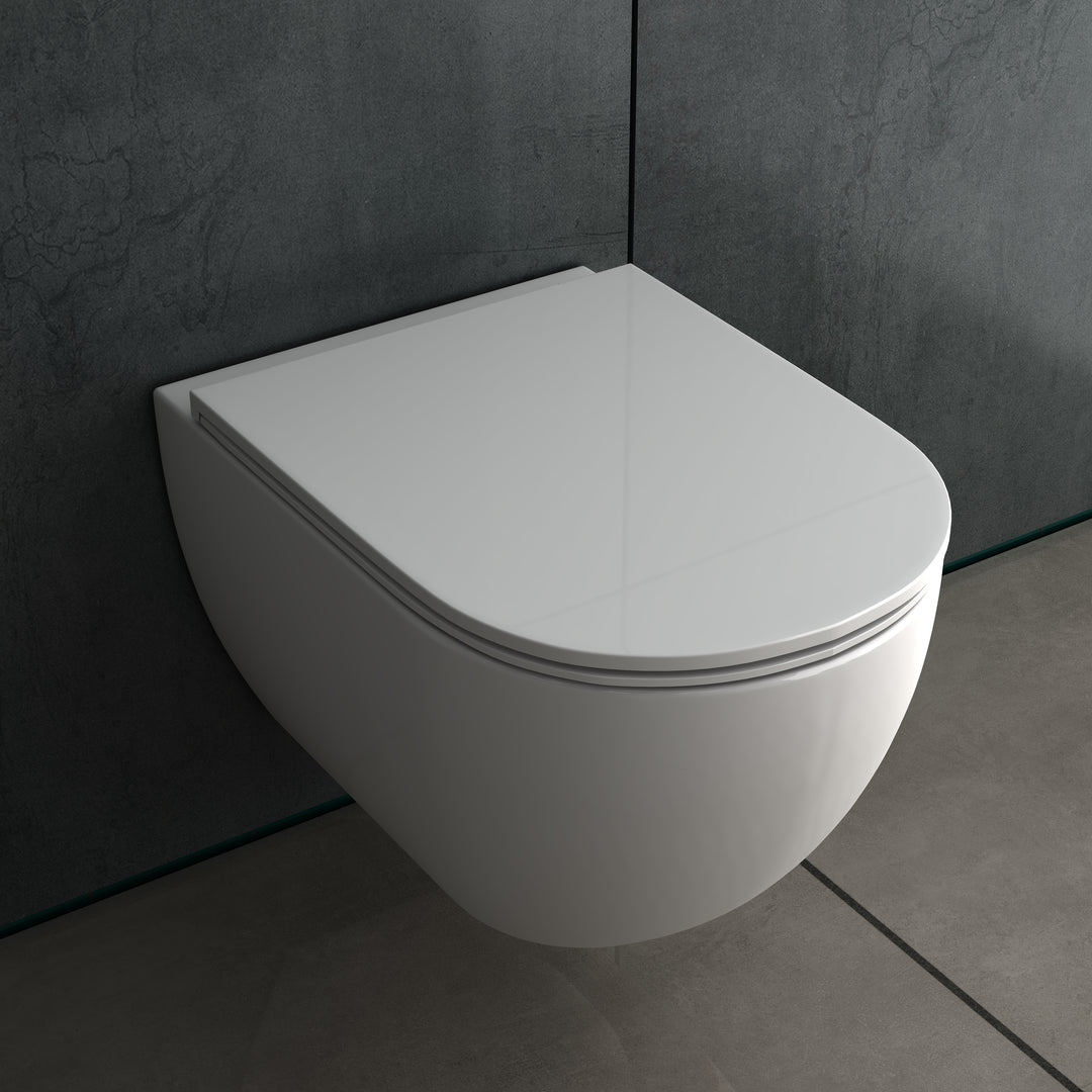 Alpenberger Cera 6200 Wand WC: Toilette Spülrandlos & Nano Slim Sitz