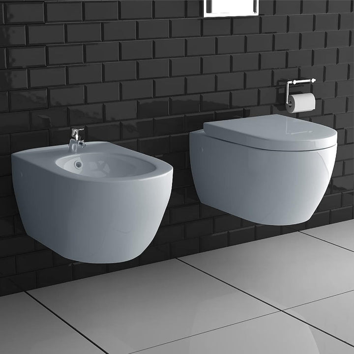 Alpenberger Diamond WC Set: 7201 Hänge WC & 7200 Bidet Spülrandlos