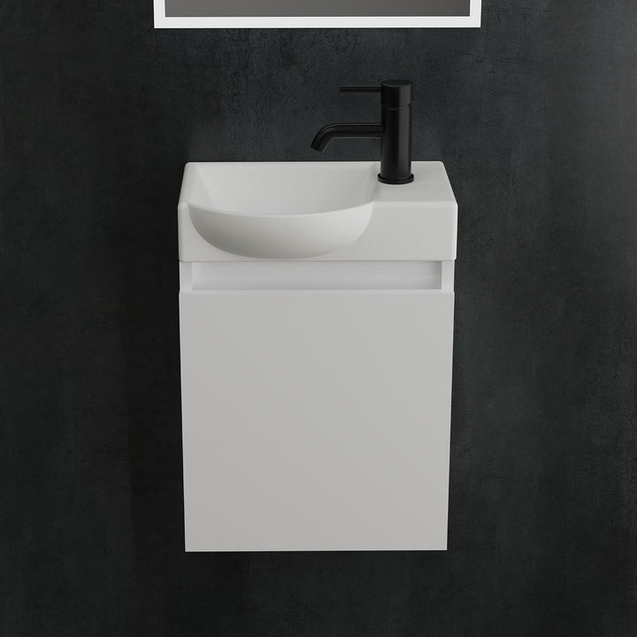 Alpenberger Lugano 450 Badmöbel Set in Weiß: Perfekte Gäste WC Lösung