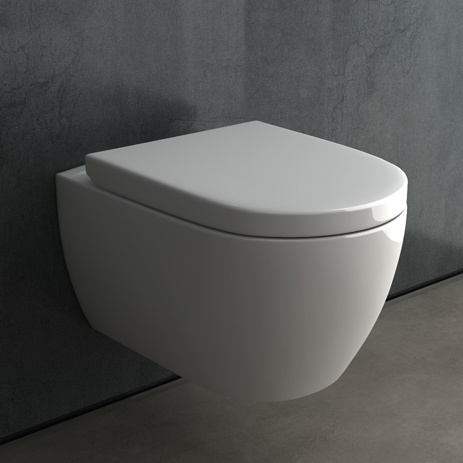 Alpenberger Wand-WC Set spülrandlos mit Bidet-Funktion & Geberit UP320 inkl. Sigma 20 Betätigungsplatte – Komplettset