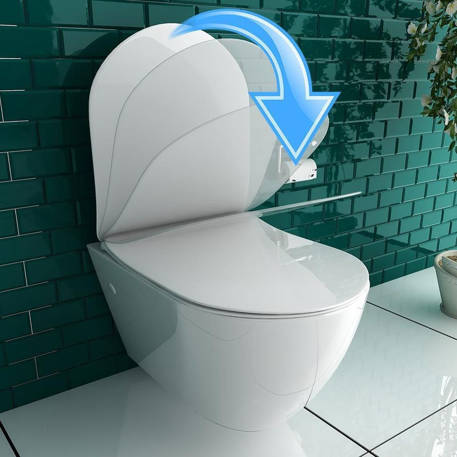 Komplette Toilette mit A / I-Spülkasten und Thermoplast-Sitz und