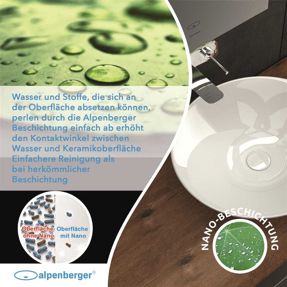 Alpenberger 5266 Waschschale: Rundes Aufsatzwaschbecken mit Nano