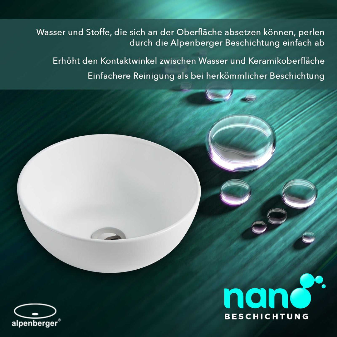 Alpenberger 601D Aufsatzwaschbecken mit Nanobeschichtung