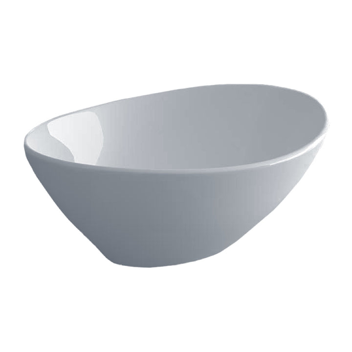 Alpenberger 1018 Waschschale Oval: Keramik Aufsatzwaschbecken mit Nano