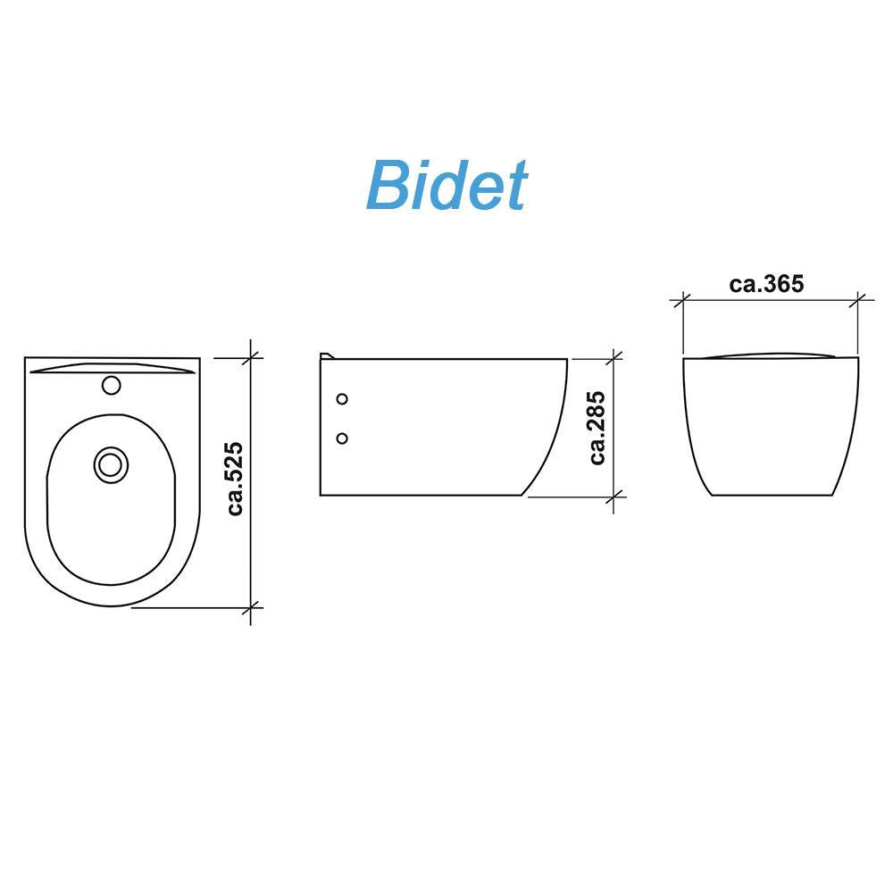 Hänge-Bidet 7200 mit HG-Armatur