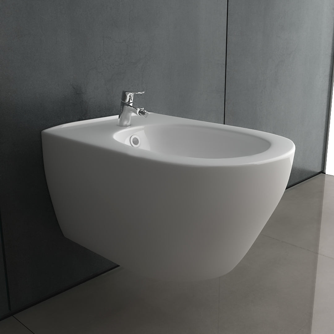 Alpenberger Diamond 7200 Hänge-Bidet Keramikschüssel mit Hahnloch