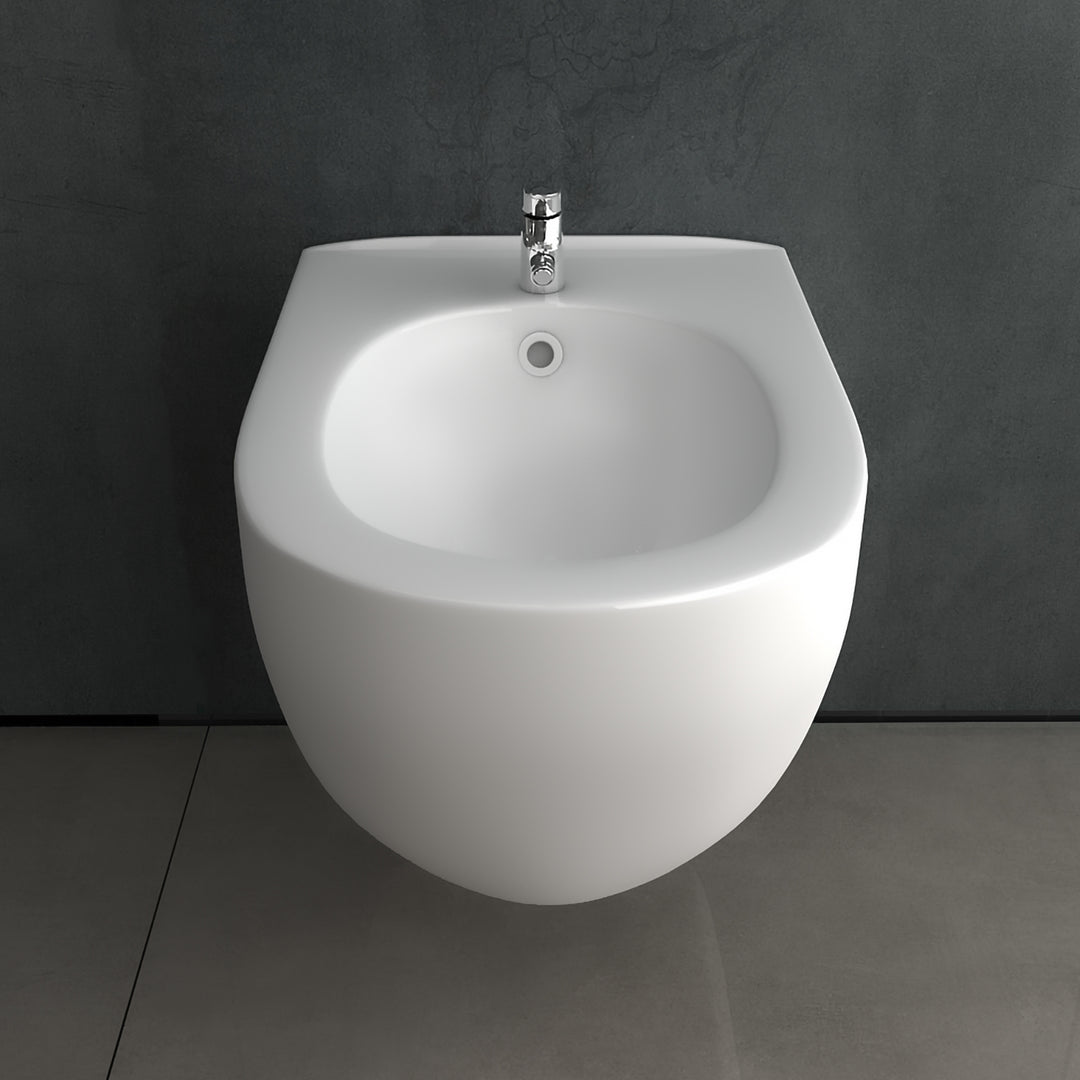 Alpenberger Diamond 7200 Hänge-Bidet Keramikschüssel mit Hahnloch