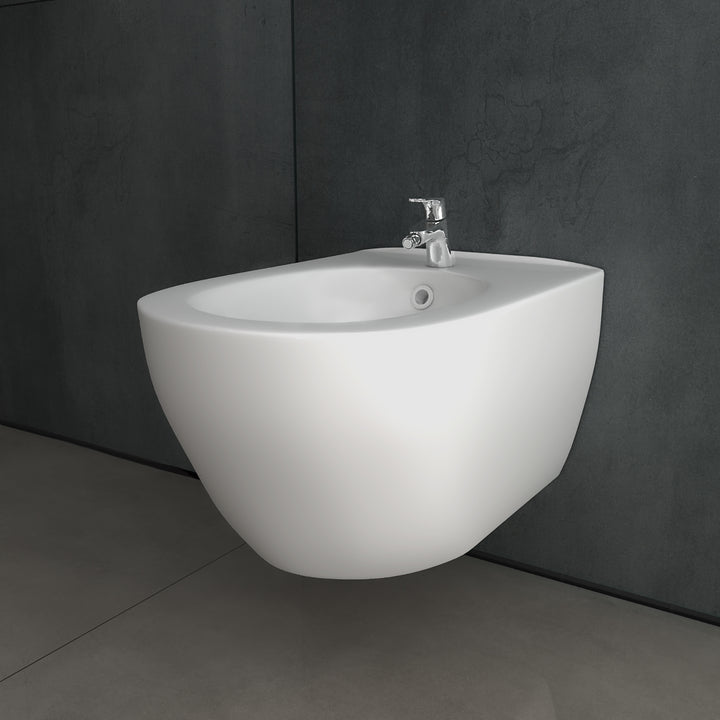 Alpenberger Diamond 7200 Hänge-Bidet Keramikschüssel mit Hahnloch