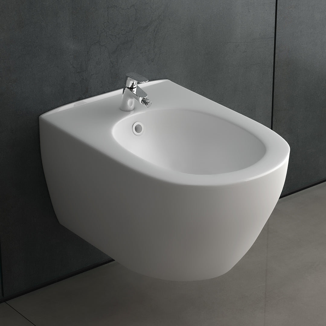 Alpenberger Diamond 7200 Hänge-Bidet Keramikschüssel mit Hahnloch