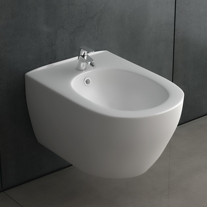 Alpenberger Diamond 7200 Hänge-Bidet Keramikschüssel mit Hahnloch