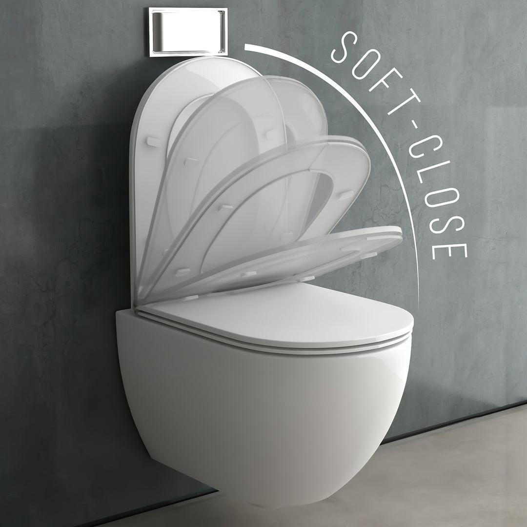 Alpenberger Cera 6201 Hänge Dusch-WC mit SLIM-WC-Sitz Spülrandlos