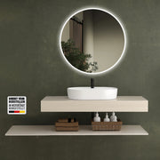 Keramik-Waschtischplatte mit Aufsatzwaschbecken - NOBLE STONE BEIGE