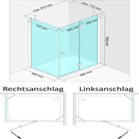 Alpenberger SENSO Tür + SENSO Seitenteil Duschkabine mit Antikalk und Nanobeschichtung – Bild 10