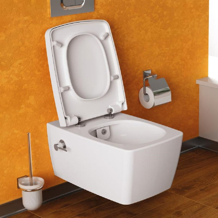 VitrA Metropole Tiefspüler Spülrandloses Keramik Dusch WC | WC Sitz Absenkautomatik | VitrA-Clean Beschichtung