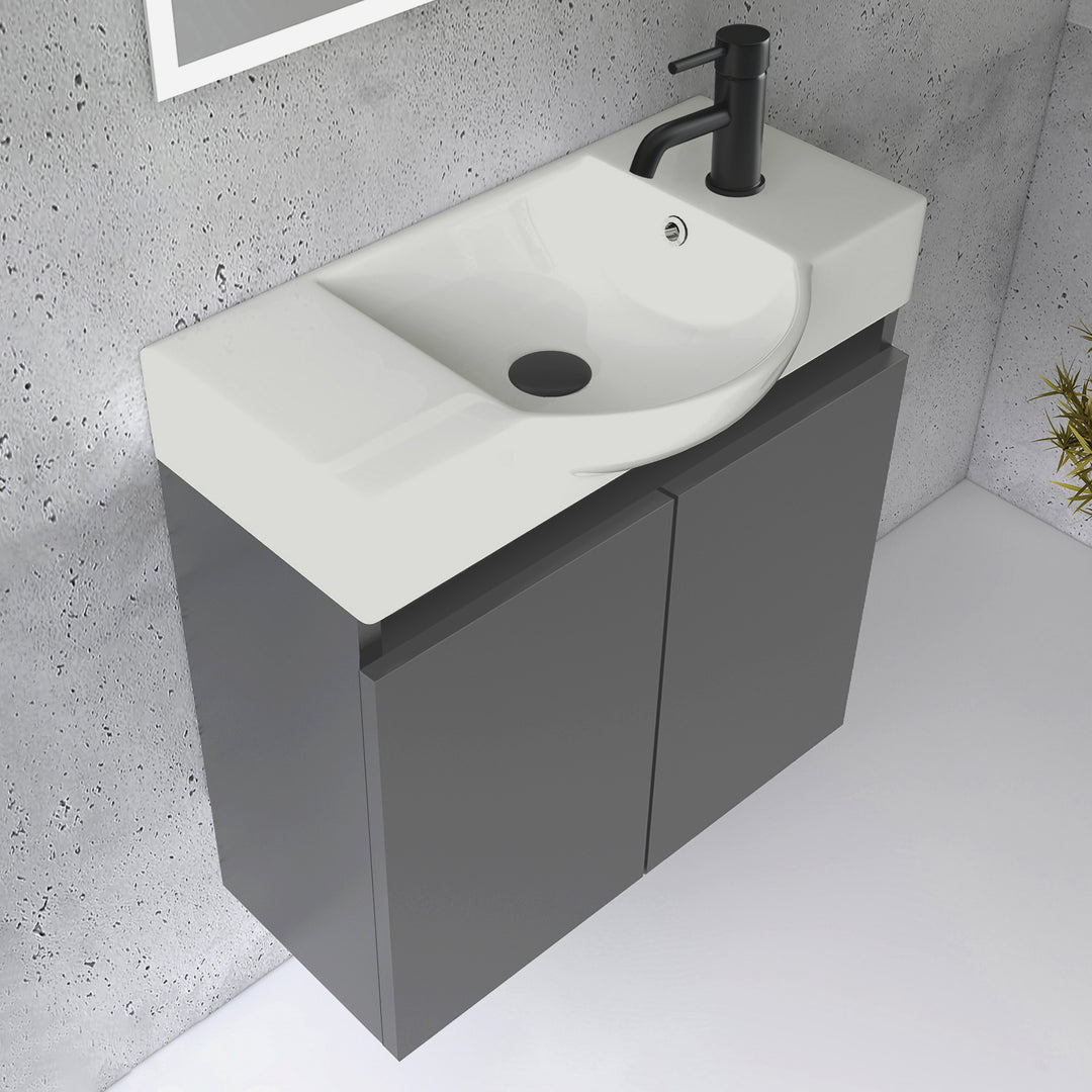 Alpenberger Keramik Waschbecken 340-Lugano-550 + Unterschrank Lugano-550