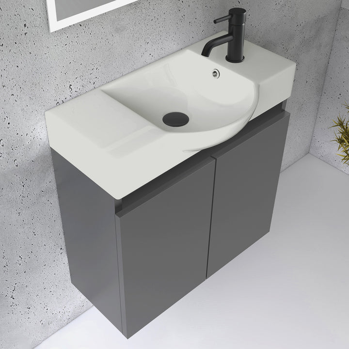 Alpenberger Keramik Waschbecken 340-Lugano-550 + Unterschrank Lugano-550
