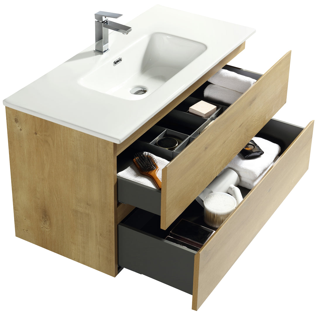 Alpenberger Set Vivento - 100 Unterschrank Eiche Natur