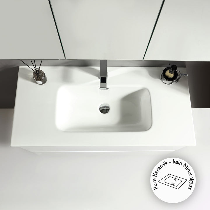 Alpenberger 340 Vivento 80 Unterschrank Weiss glänzend