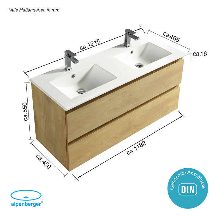 Alpenberger Set Vivento 120 Eiche Natur