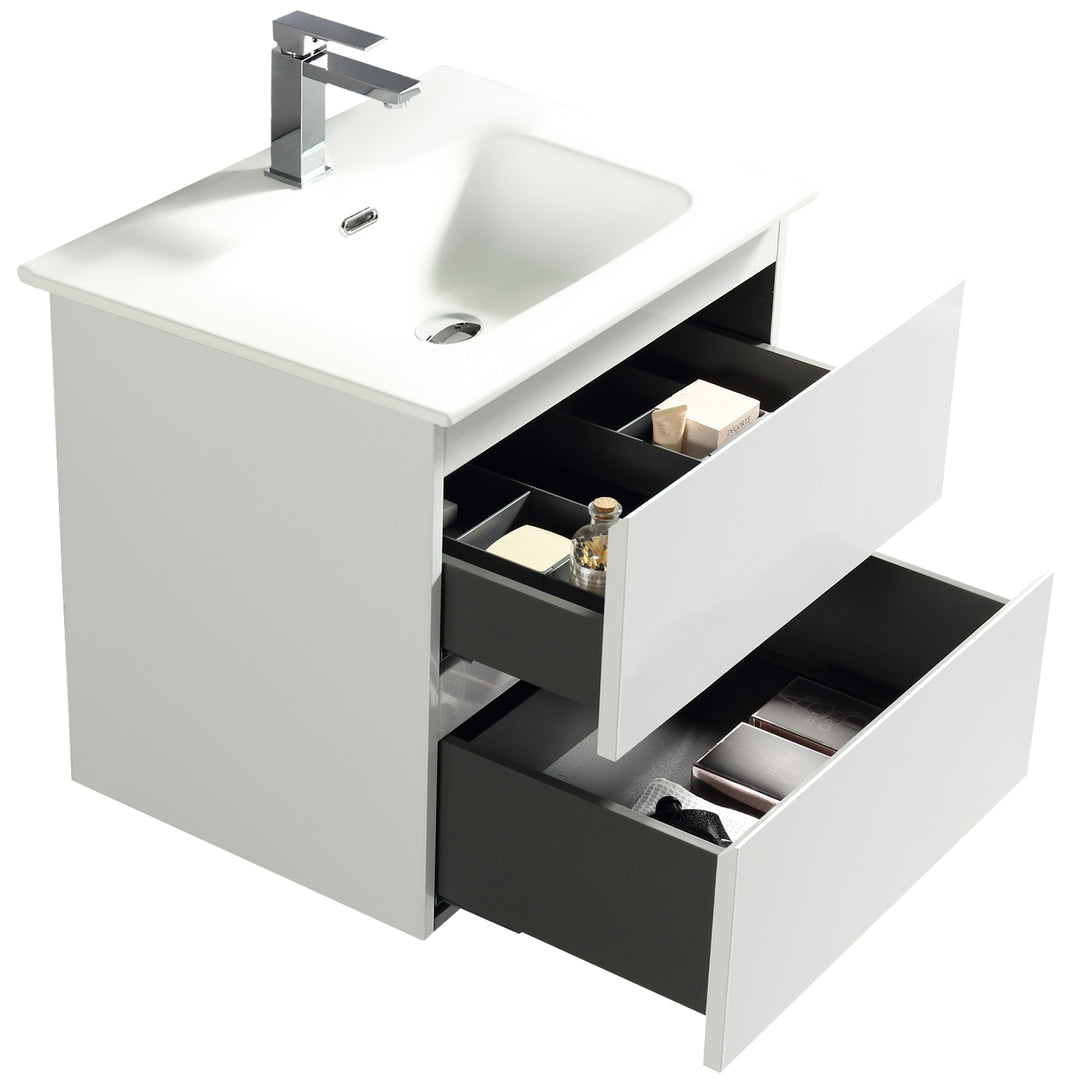 Alpenberger VIVENTO-60 + Unterschrank VIVENTO-60 Weiss glänzend