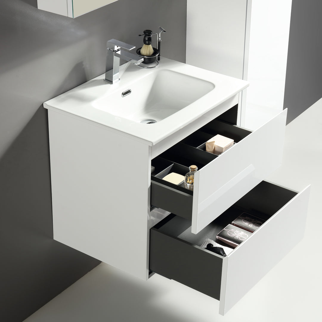 Alpenberger VIVENTO-60 + Unterschrank VIVENTO-60 Weiss glänzend